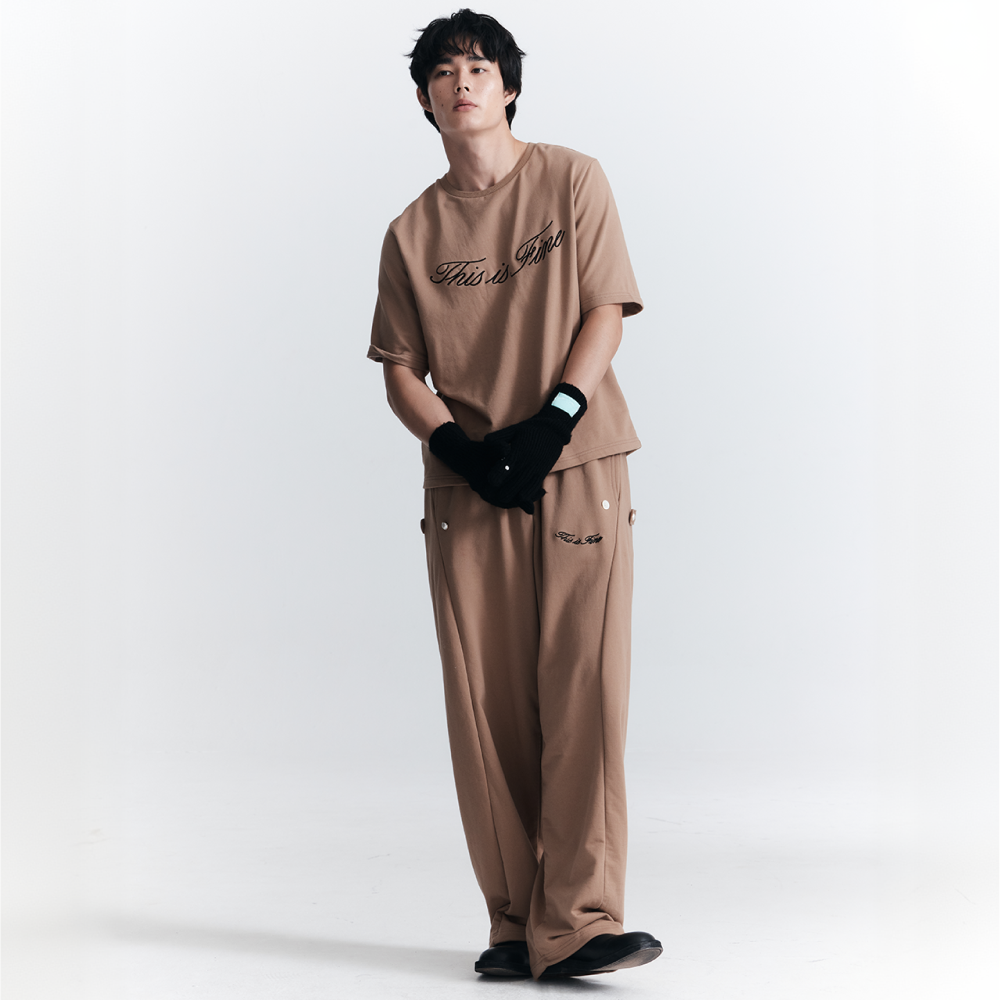 디스이즈파인 버튼 스웻팬츠 카라멜(THIS IS FINE Button Sweatpants Caramel) - 2