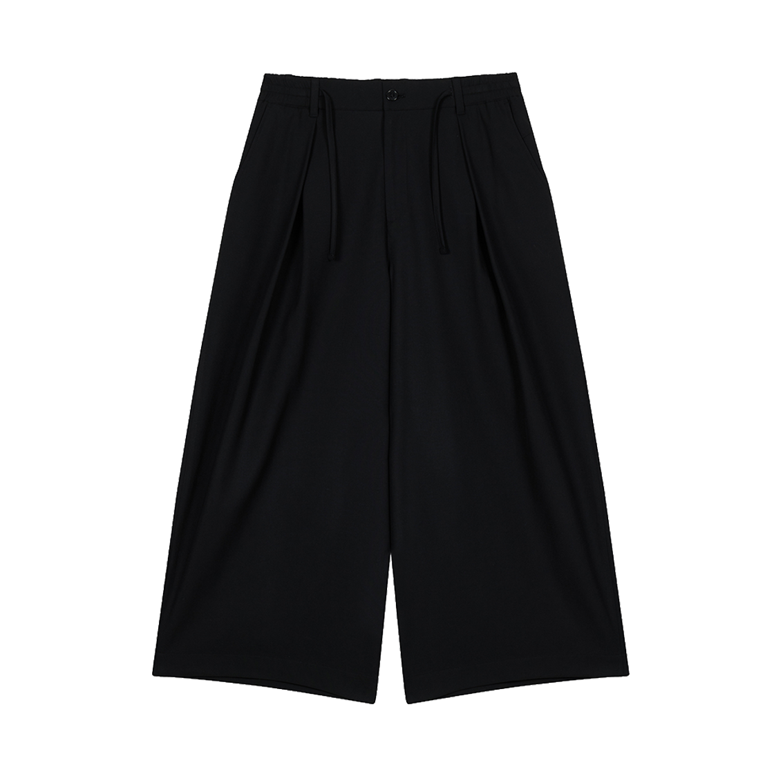 지오송지오 컬렉션 볼륨 커브드 크롭 팬츠 블랙 BI2PT216BK(ZIOSONGZIO COLLECTION Volume Curved Crop Pants Black)