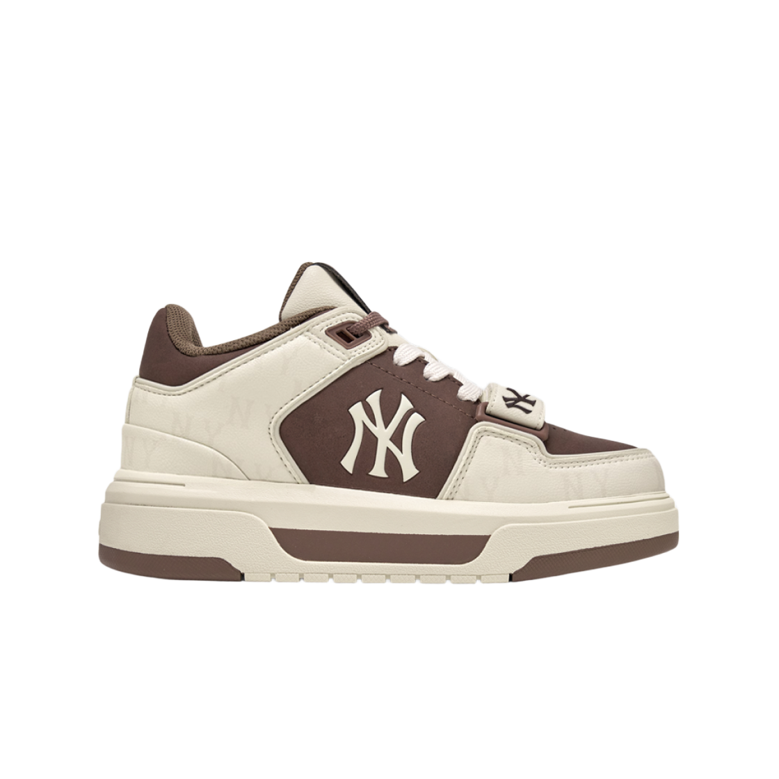 3ASXW015N-50BRS MLB Chunky Liner Mid Window Monogram New York Yankees Brown
