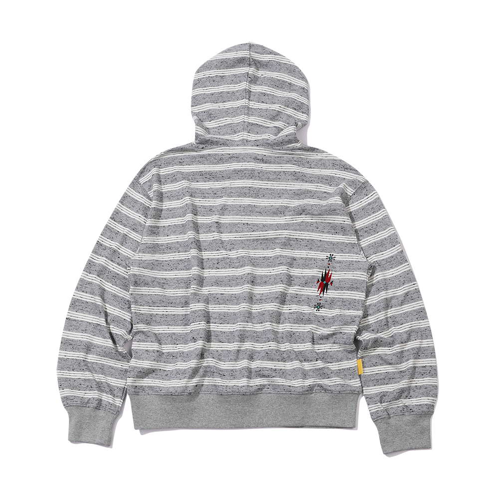 메인부스 쿠키 스트라이프 후드 티셔츠 그레이(MAINBOOTH Cookie Stripe Hood T-shirt GRAY) - 2