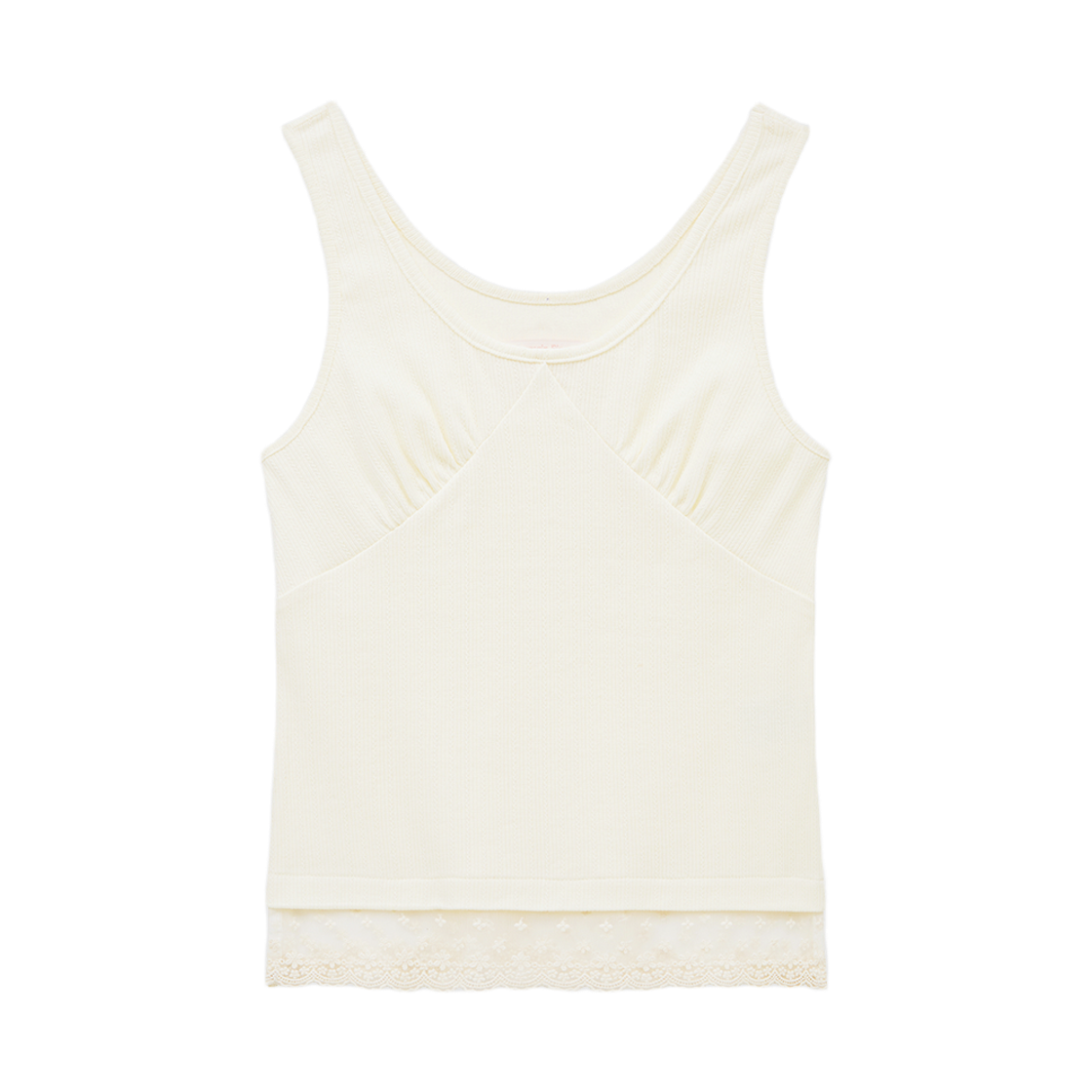 마가린핑거스 레이스 디테일 슬리브리스 크림(Margarin Fingers Lace Detail Sleeveless Cream)
