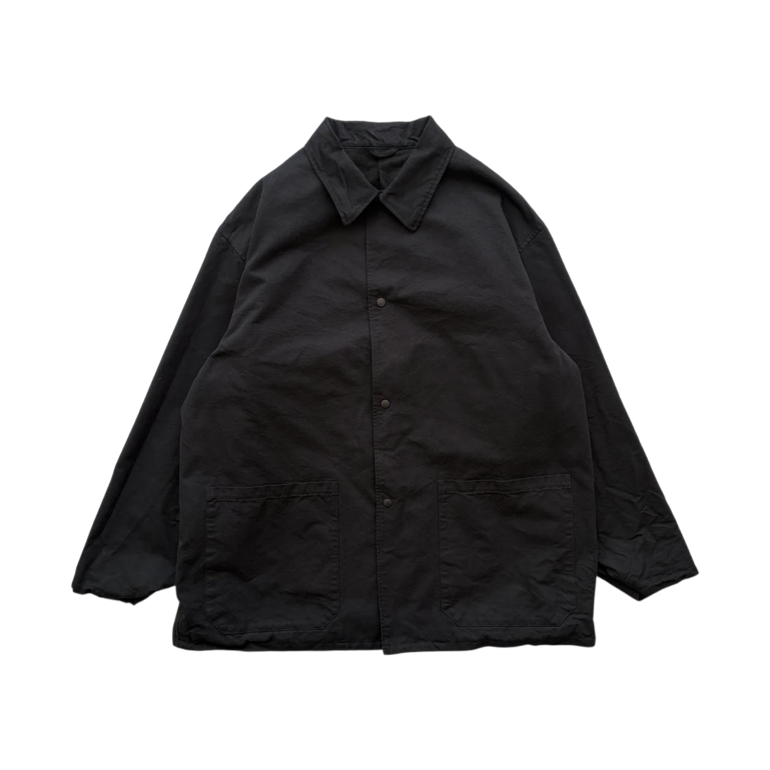 코모리 포스트워크 트윌 자켓 블랙 - 26SS(Comoli Postwork Twill Jacket Black - 26SS)