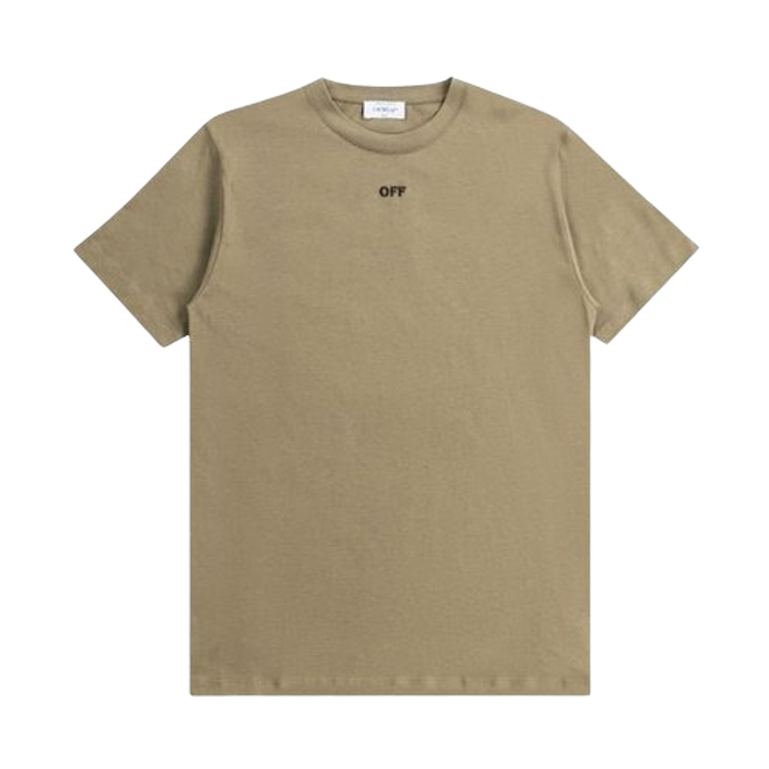 오프화이트 로고 자수 티셔츠 베이지 블랙(Off-White Logo Embroidered T-Shirt Beige Black)