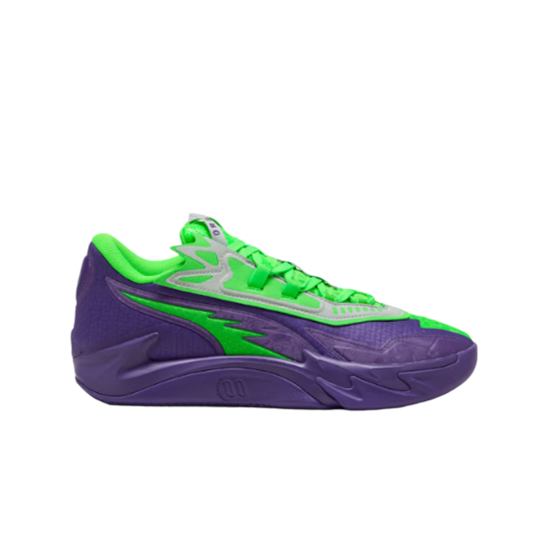 312225-01 Puma Scoot Zeros II Nxtpro Hoops Team Violet Fluro Green Pes