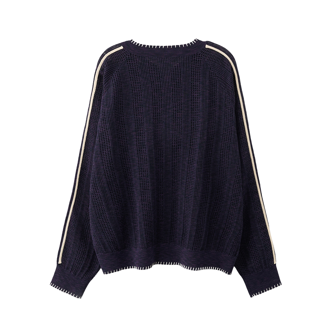 [사은품 증정] 세터 포인트 스티치 크로셰 니트 집업 다크 퍼플([사은품 증정] SATUR Point Stitch Crochet Knit Zip-up Dark Purple) - 2