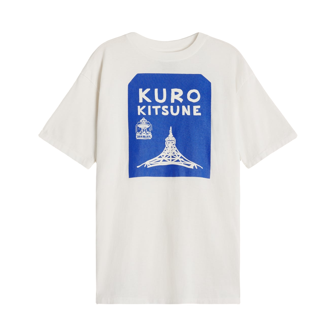 990006-P700 Maison Kitsune x Kuro Tokyo Paris Crossroads Vintage Wash T-Shirt Ecru