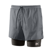 District Vision Ripstop Layered Trail Shorts Charcoal Slate Brown