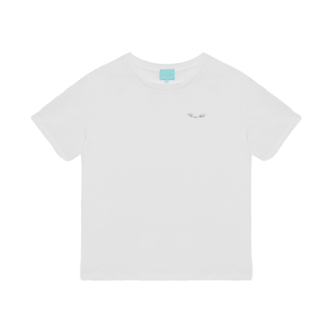 디스이즈파인 스탠다드 로고 티 화이트