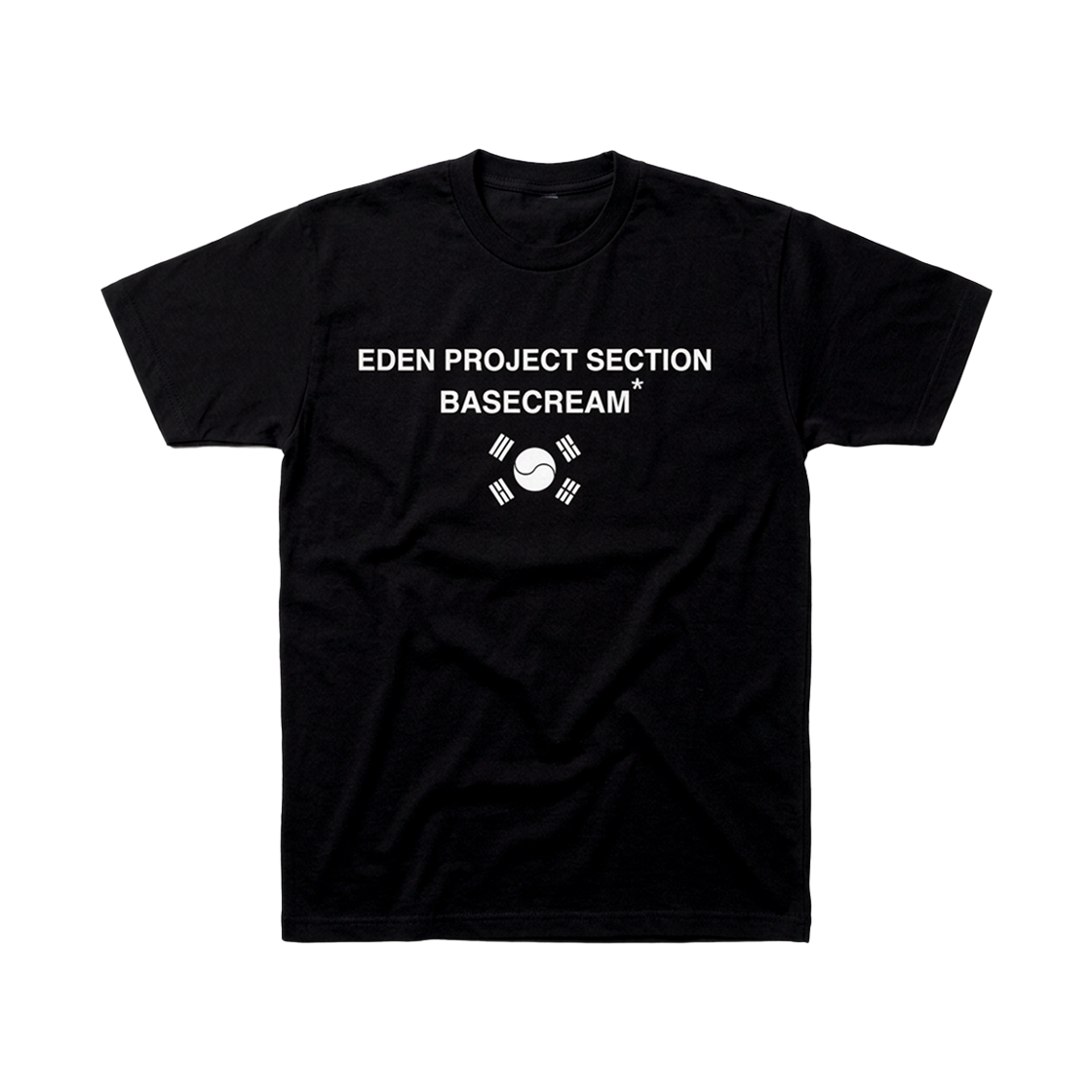 [예약 배송] 베이스크림 E&B 태극기 티셔츠 블랙([예약 배송] Basecream E&B Taegeukgi T-shirts Black)