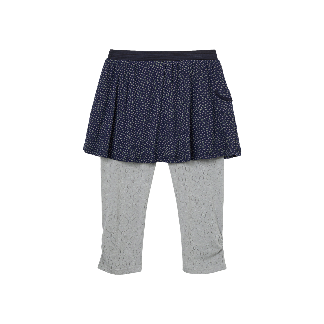 에이이에이이 플라워 스커트 레깅스 네이비(AEAE Flower Skirt Leggings Navy)