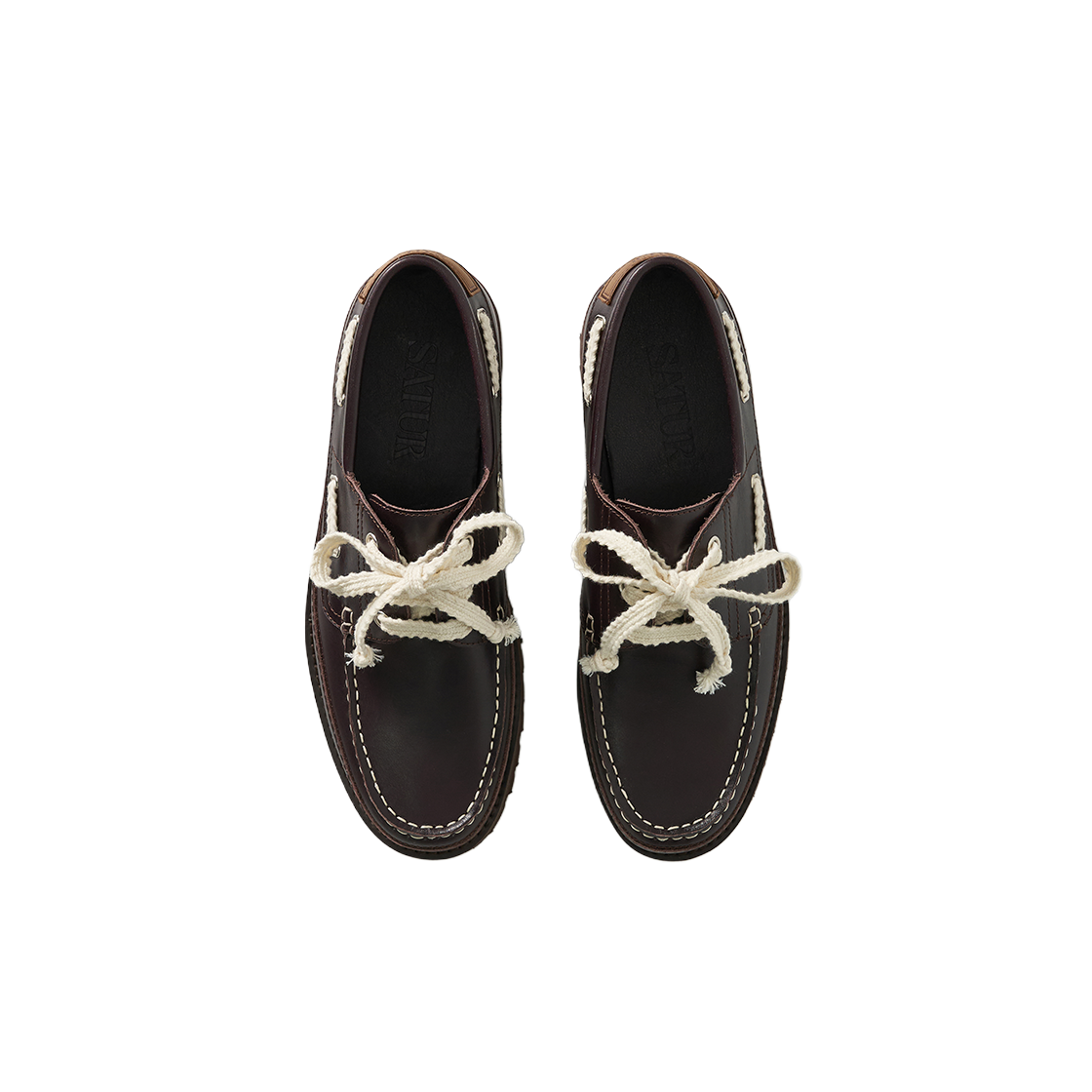 세터 레가타 레더 보트 로퍼 다크 브라운(SATUR Regatta Leather Boat Loafer Dark Brown) - 3