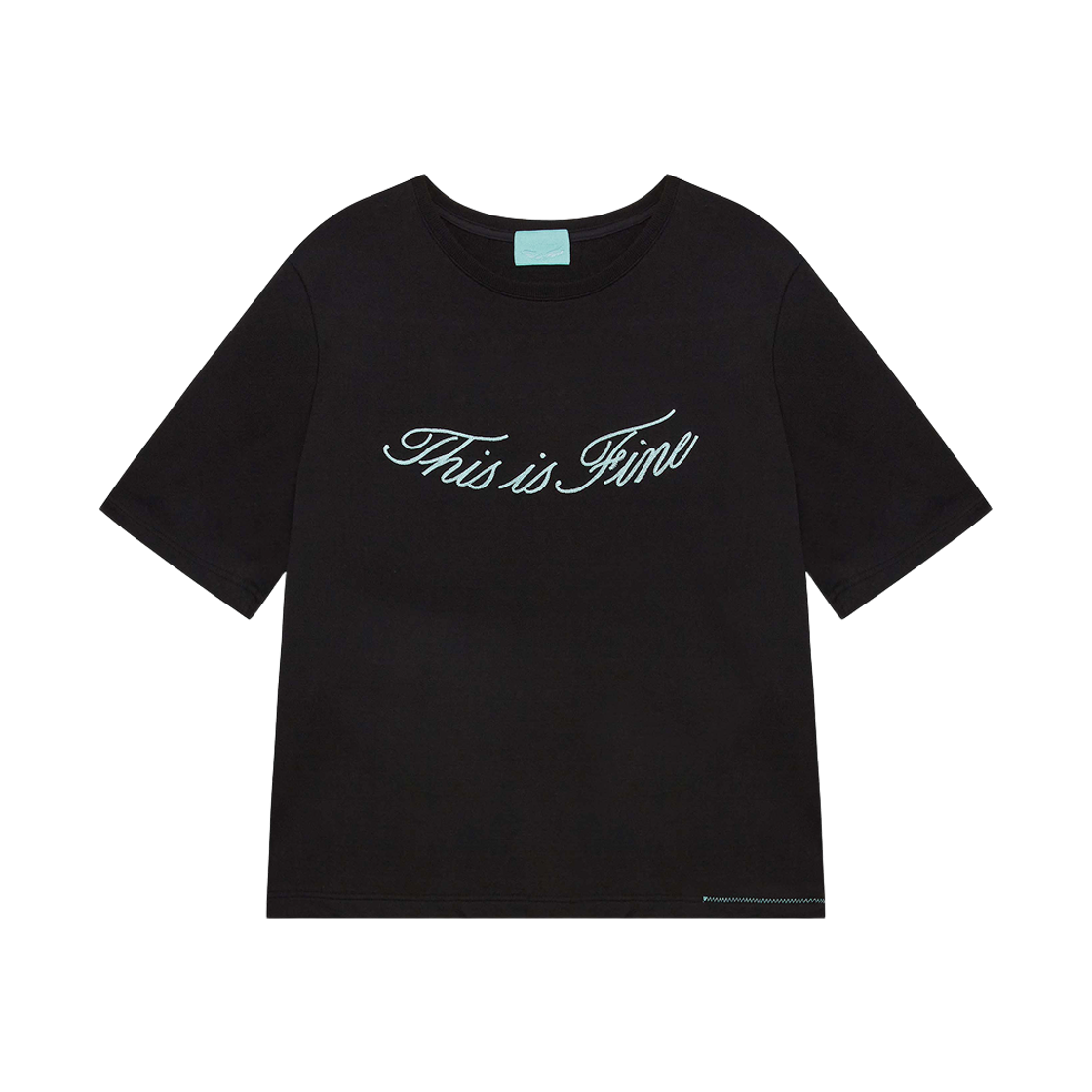 디스이즈파인 오버사이즈드 시그니처 티 블랙(THIS IS FINE Oversized Signature Tee Black)