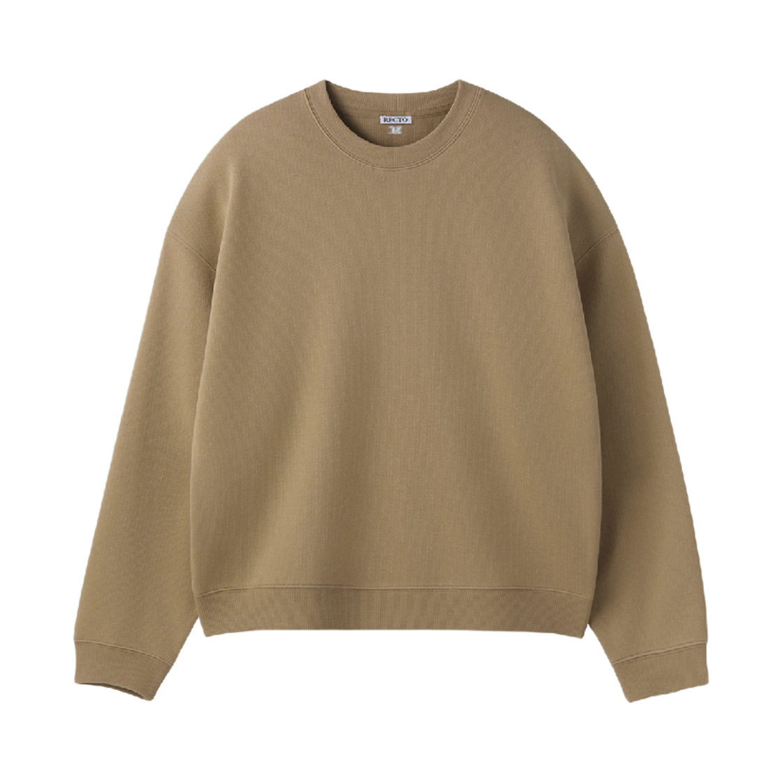 렉토 RC 엠브로이더리 스웨트셔츠 카키 베이지(Recto RC Embroidery Sweatshirt Khaki Beige)