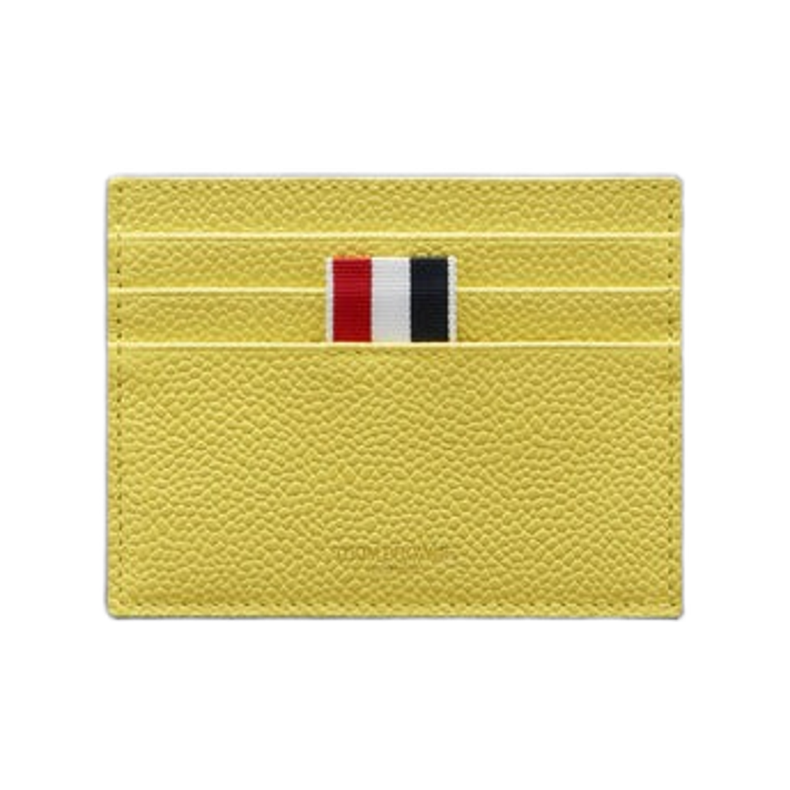 톰브라운 페블 그레인 노트 컴파트먼트 카드 홀더 파스텔 옐로우(Thom Browne Pebble Grain Note Compartment Card Holder Pastel Yellow) - 1
