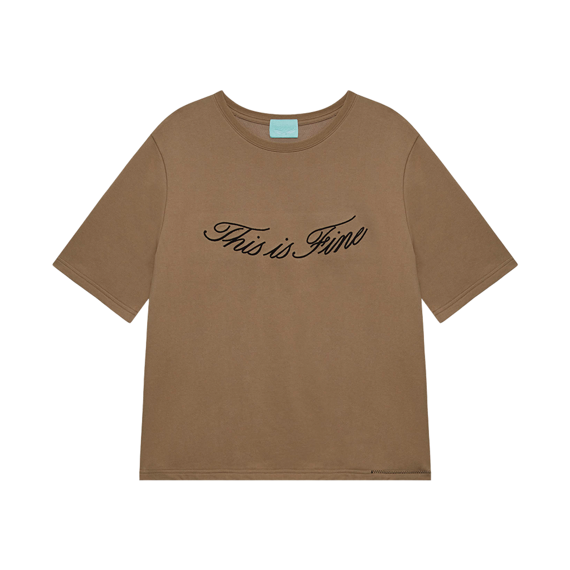 디스이즈파인 오버사이즈드 시그니처 티 카라멜(THIS IS FINE Oversized Signature Tee Caramel)
