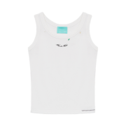 THIS IS FINE Ribbed Sleeveless Top White