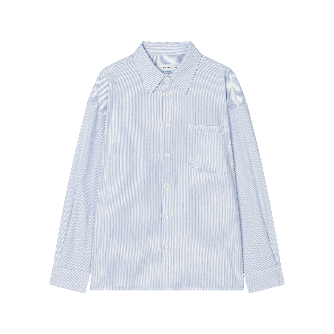 웨이비니스 오리가미 스트라이프 셔츠 블루(Waviness Origami Stripe Shirts Blue)