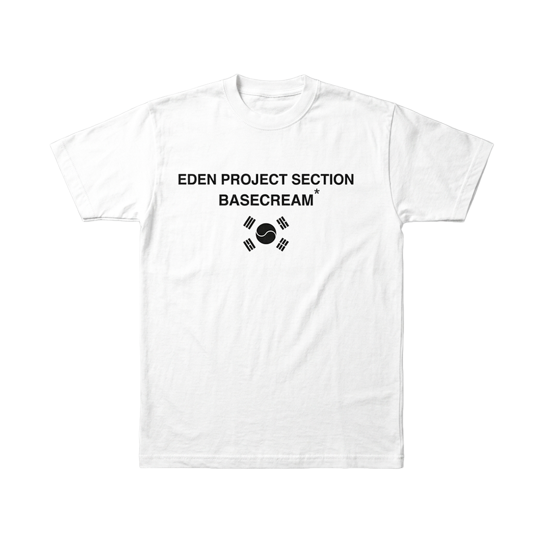 [예약 배송] 베이스크림 E&B 태극기 티셔츠 화이트([예약 배송] Basecream E&B Taegeukgi T-shirts White) - 1