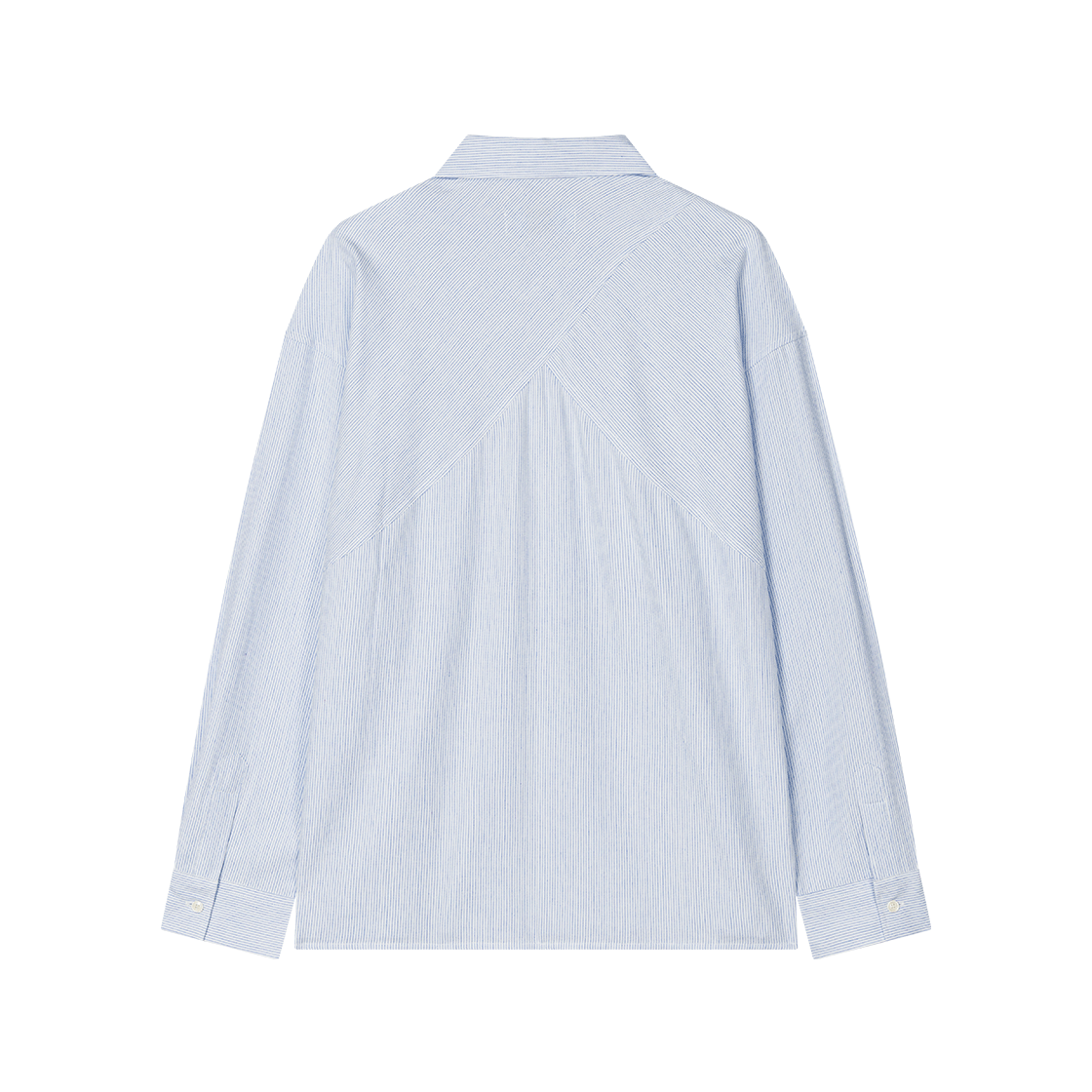 웨이비니스 오리가미 스트라이프 셔츠 블루(Waviness Origami Stripe Shirts Blue) - 2