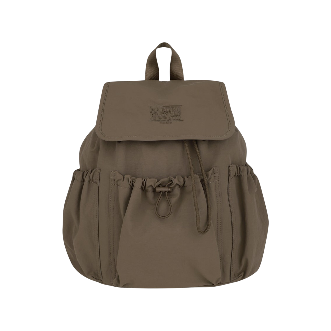 마리떼 프랑소와 저버 클래식 로고 스토퍼 포켓 백팩 브라운(Marithe Francois Girbaud Classic Logo Stopper Pocket Backpack Brown)
