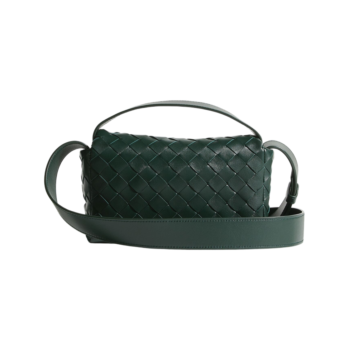 보테가 베네타 인트레치아토 미니 백 플랩 알피 그린(Bottega Veneta Intrecciato Mini Bag With Flap Alpi Green) - 2