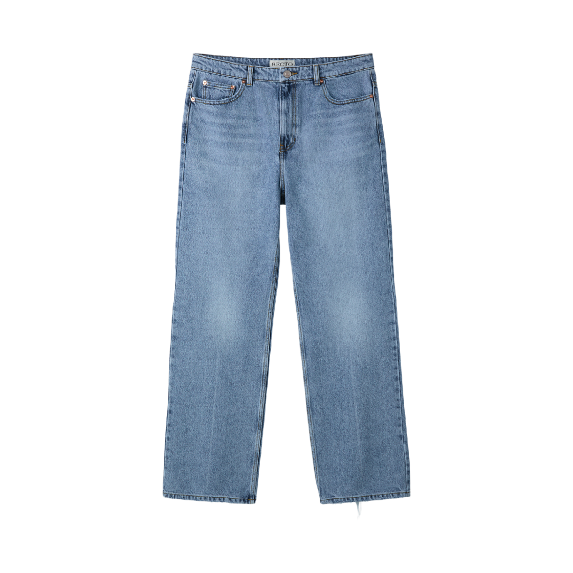 렉토 시그니처 스트레이트 핏 데님 라이트 블루(Recto Signature Straight Fit Denim Light Blue)