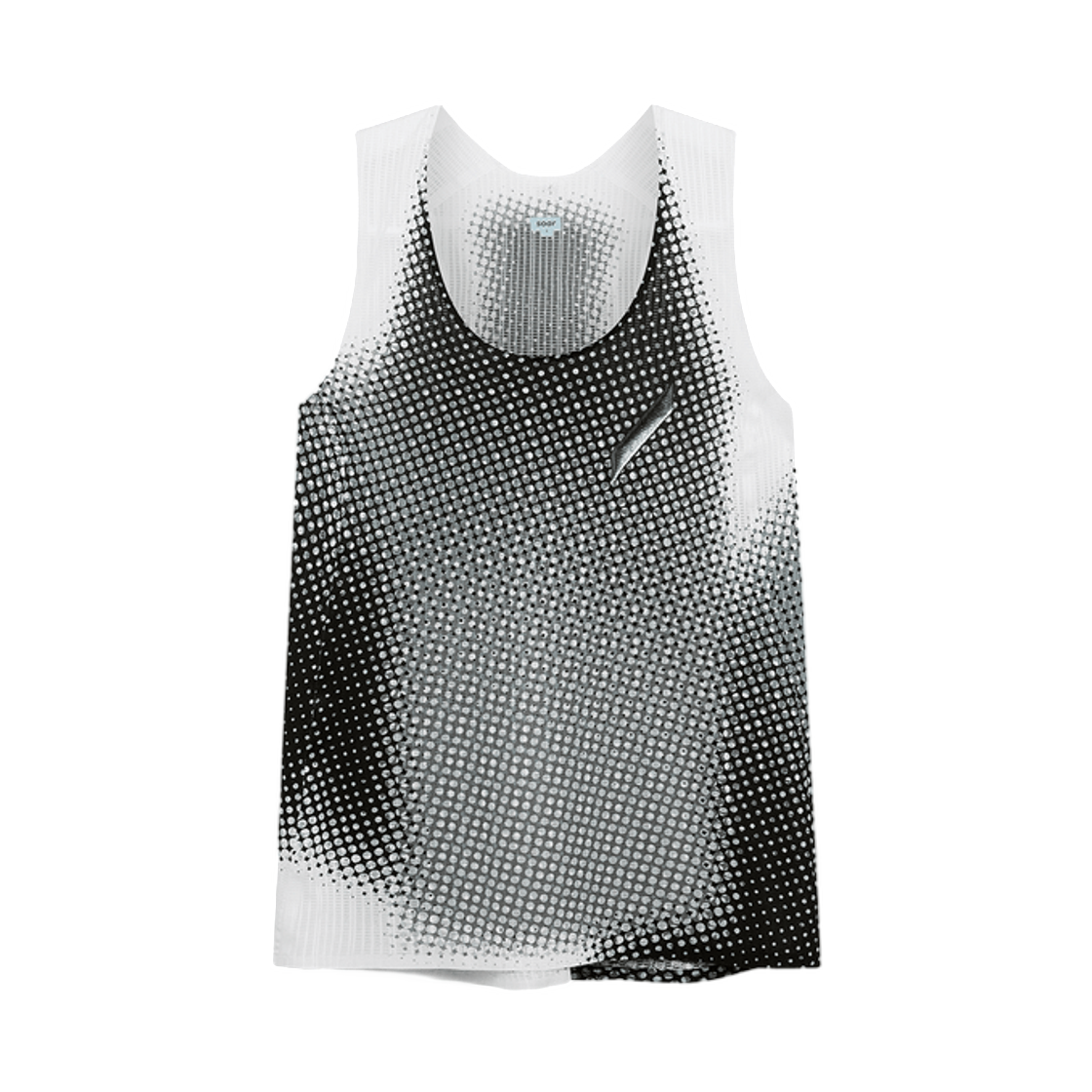 (W) 소어 러닝 레이스 베스트 블랙 화이트 도트((W) Soar Running Race Vest Black White Dot)