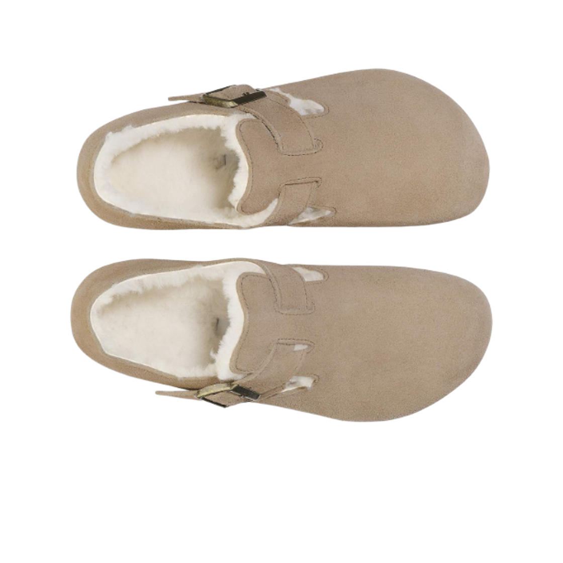 버켄스탁 런던 셔링 스웨이드 레더 토프 - 레귤러(Birkenstock London Shearling Suede Leather Taupe - Regular) - 2