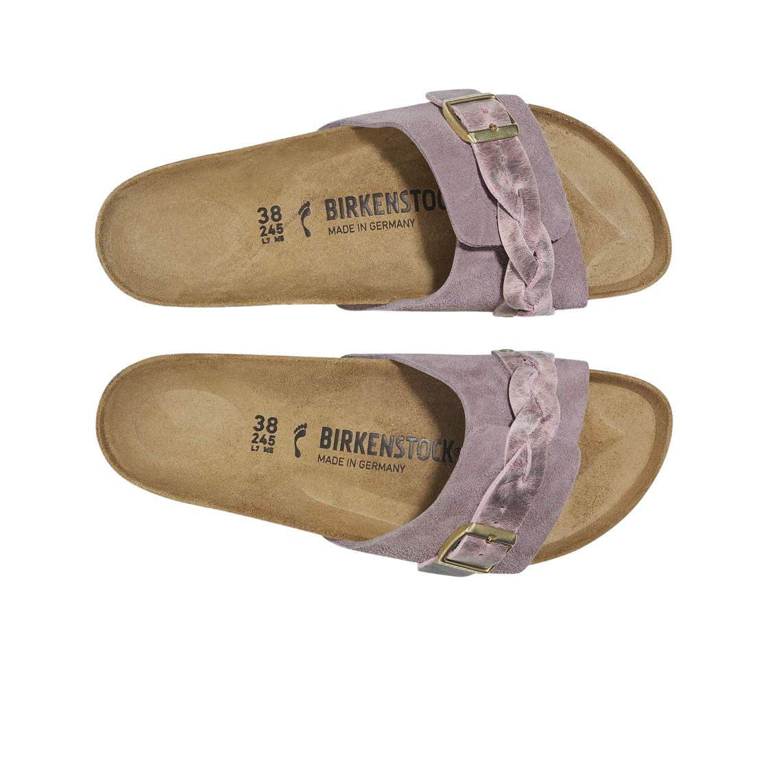 (W) 버켄스탁 오이타 브레이디드 스웨이드 레더 페이디드 퍼플 - 내로우((W) Birkenstock Oita Braided Suede Leather Faded Purple - Narrow) - 2