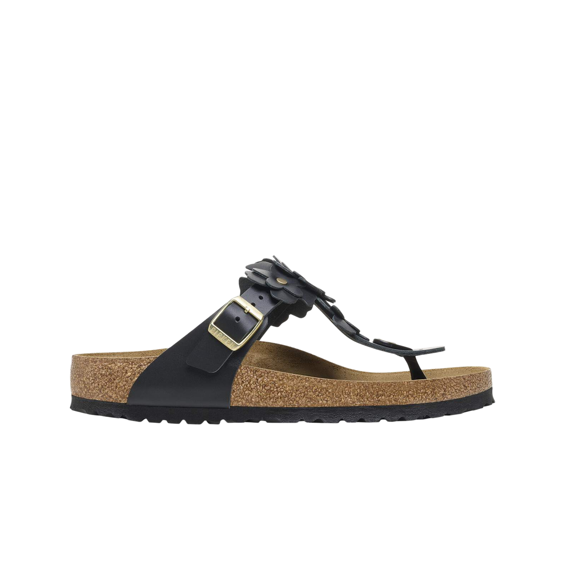 1026693 (W) Birkenstock Gizeh Flower Black - Regular