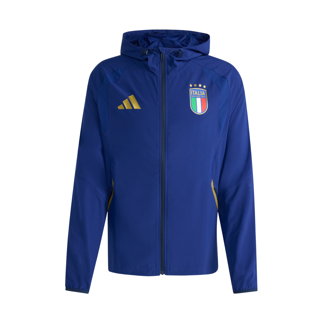아디다스 이탈리아 티로 트래블 풀 집 윈드브레이커 빅토리 블루 - US 사이즈 (논 마킹 버전)(Adidas Italy Tiro Travel Full Zip Windbreaker Victory Blue - US Sizing (Non Marking Ver.)) - 1