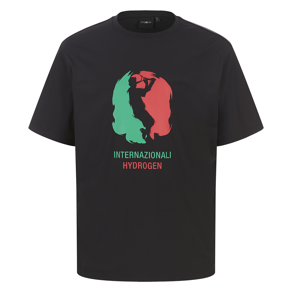 하이드로겐 남성 테니스 아카이브 반팔 티셔츠 블랙(HYDROGEN Men's Tennis Archive T-Shirt Black)