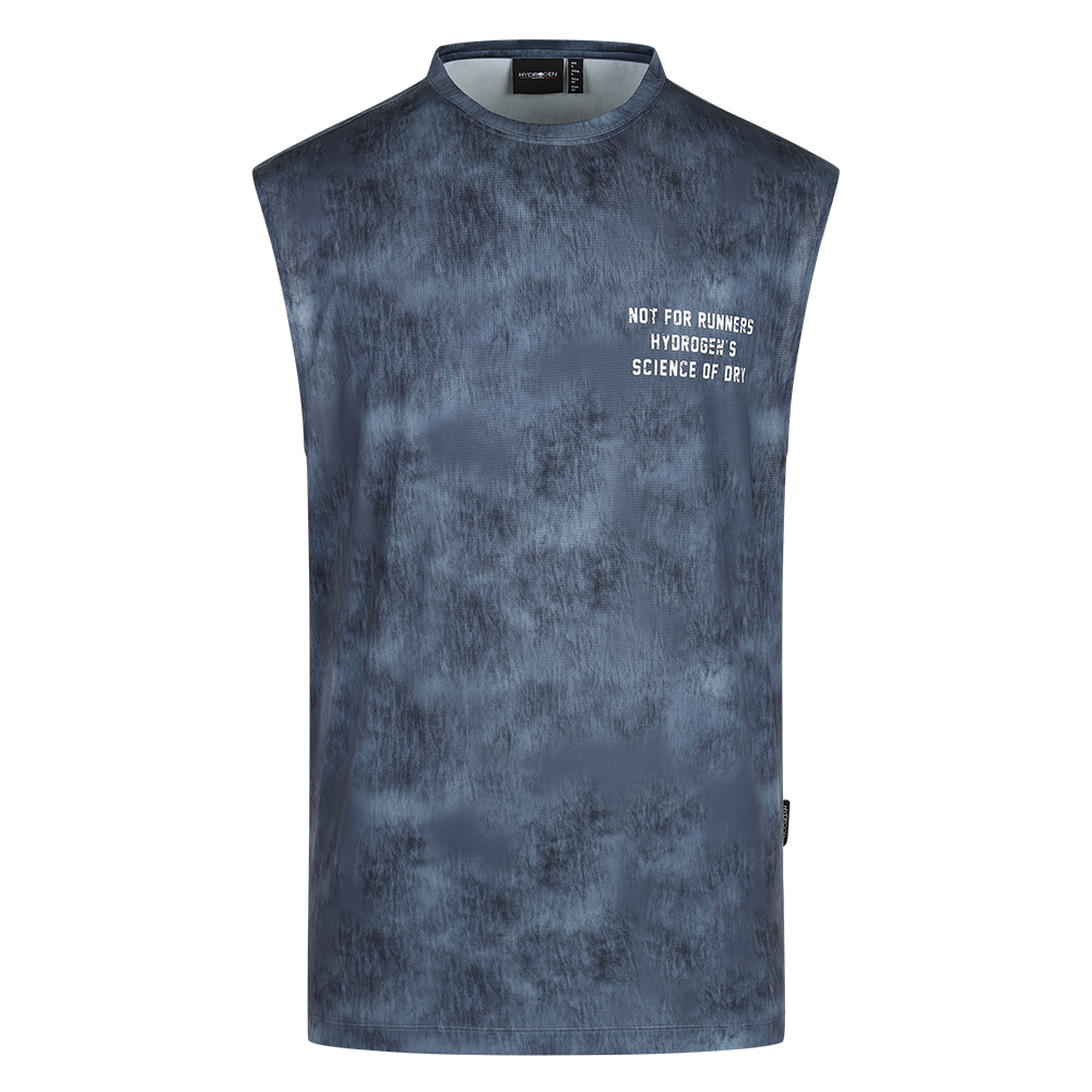 H11F2TS134 HYDROGEN Men's Bone-Z Running Graphic Sleeveless Navy