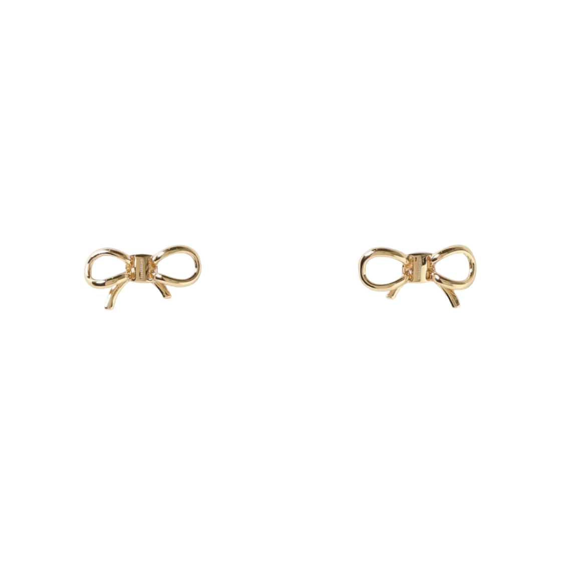 (W) 페라가모 보우 이어링 골드((W) Ferragamo Bow Earrings Gold) - 1