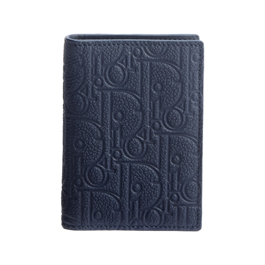 2ESCH138GLF-H523 Dior Bifold Card Holder Dior Gravity Leather Navy Blue
