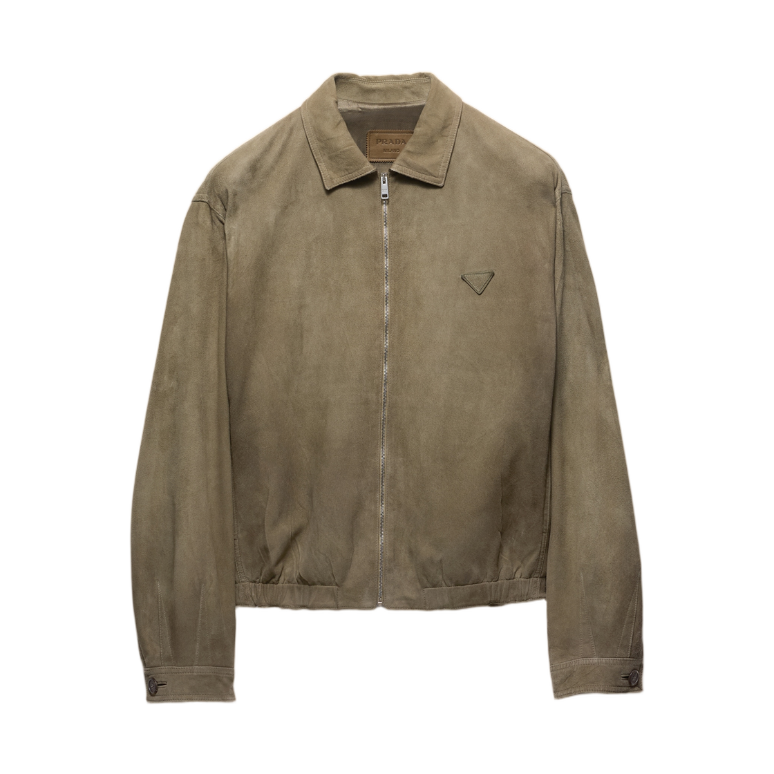 UPW609-18OM-F0092 Prada Suede Jacket Sage Green