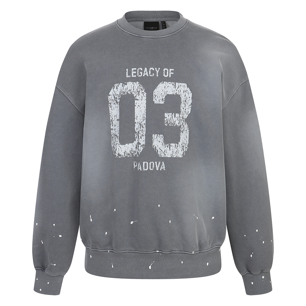 하이드로겐 남성 넘버즈 다잉 맨투맨 블루(HYDROGEN Men's Numbered Dyed Sweatshirt Blue)