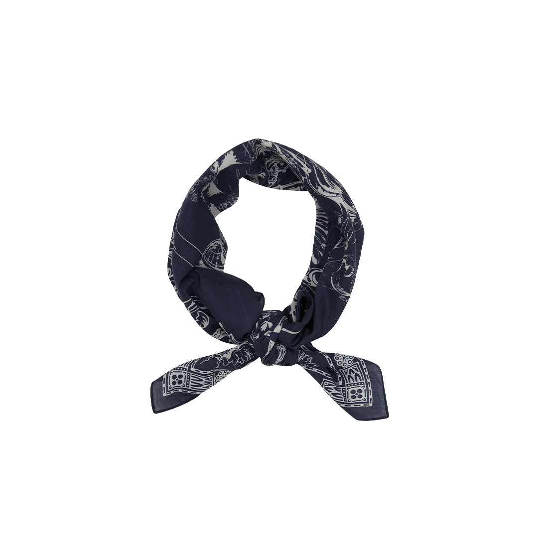 메아 스왈로우 그래픽 스카프 네이비(MEA Swallow Graphic Scarf Navy) - 2