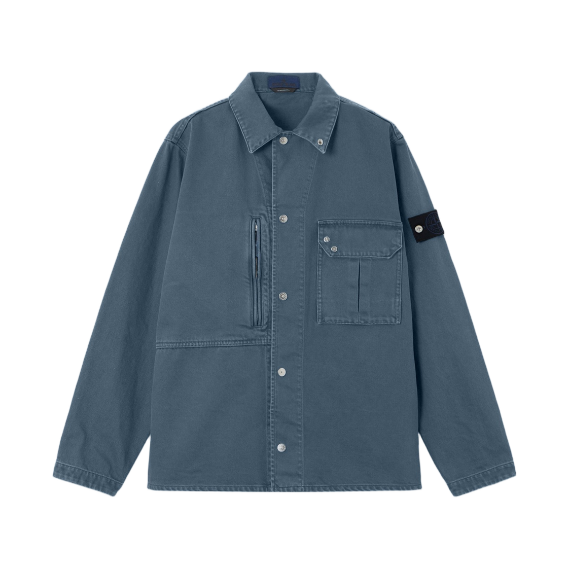 L1S1412000-01S0J18-V0021 Stone Island 1200001 Light Bull Denim Indigo-TC Comfort-Fit Overshirt with Pockets Indigo - 26SS