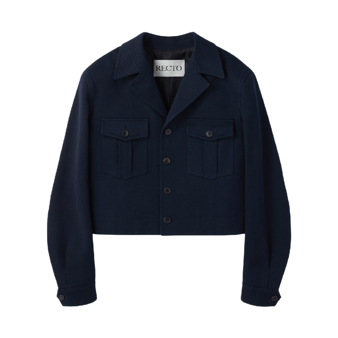 렉토 시그니처 밀리터리 코튼 재킷 빈티지 네이비(Recto Signature Military Cotton Jacket Vintage Navy)
