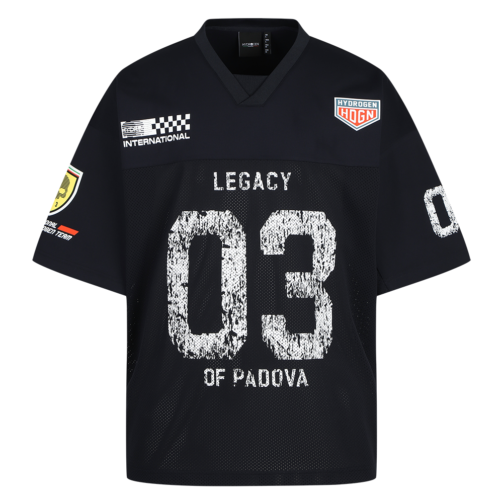 하이드로겐 남성 럭비 져지 반팔 티셔츠 네이비(HYDROGEN Men's Rugby Jersey T-Shirt Navy) - 1