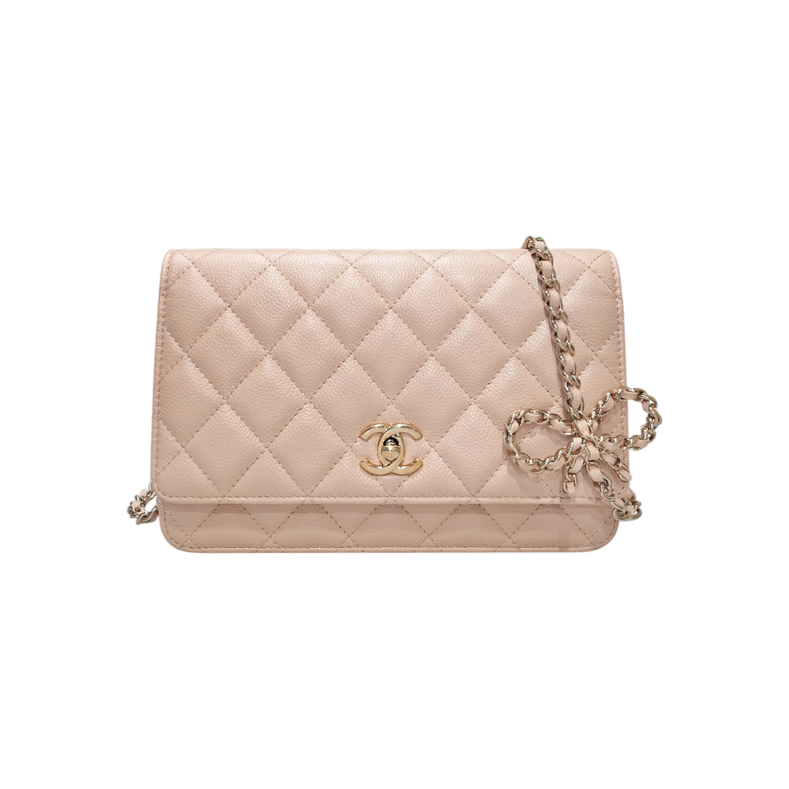 샤넬 AP3304 23시즌 캐비어스킨 리본 체인 턴락 WOC 크로스백 (내장칩)(Chanel AP3304 23 Season Caviar Skin Ribbon Chain Turnlock WOC Crossbody Bag (With Chip)) - 1