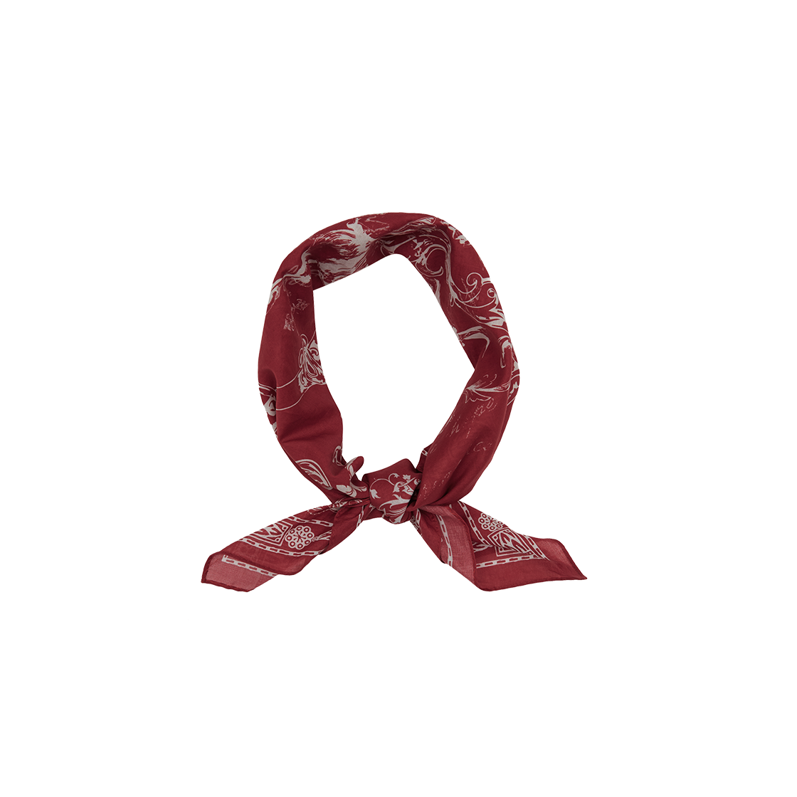 메아 스왈로우 그래픽 스카프 레드(MEA Swallow Graphic Scarf Red) - 2