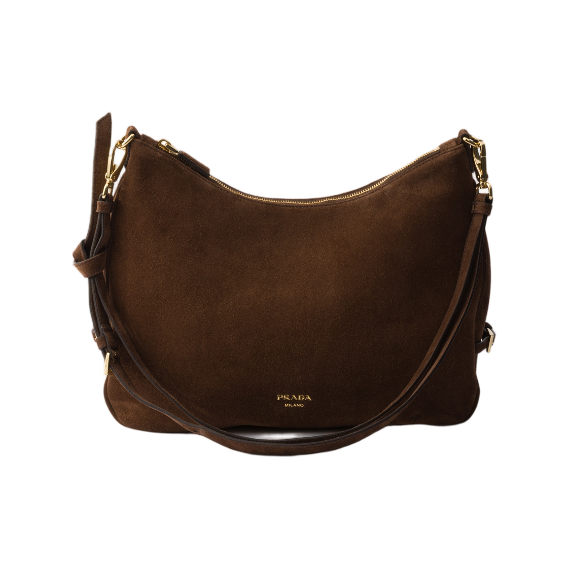 프라다 폴드 라지 스웨이드 백 코코아 브라운(Prada Fold Large Suede Bag Cocoa Brown) - 1