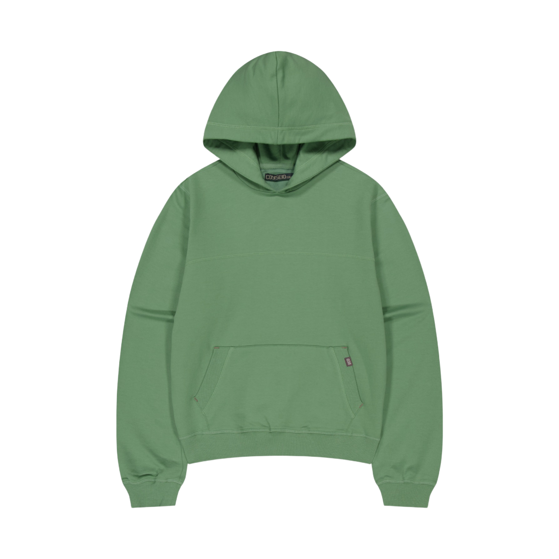 코이세이오 038 커버스티치 후디 그린(COYSEIO 038 Coverstitch Hoodie Green)