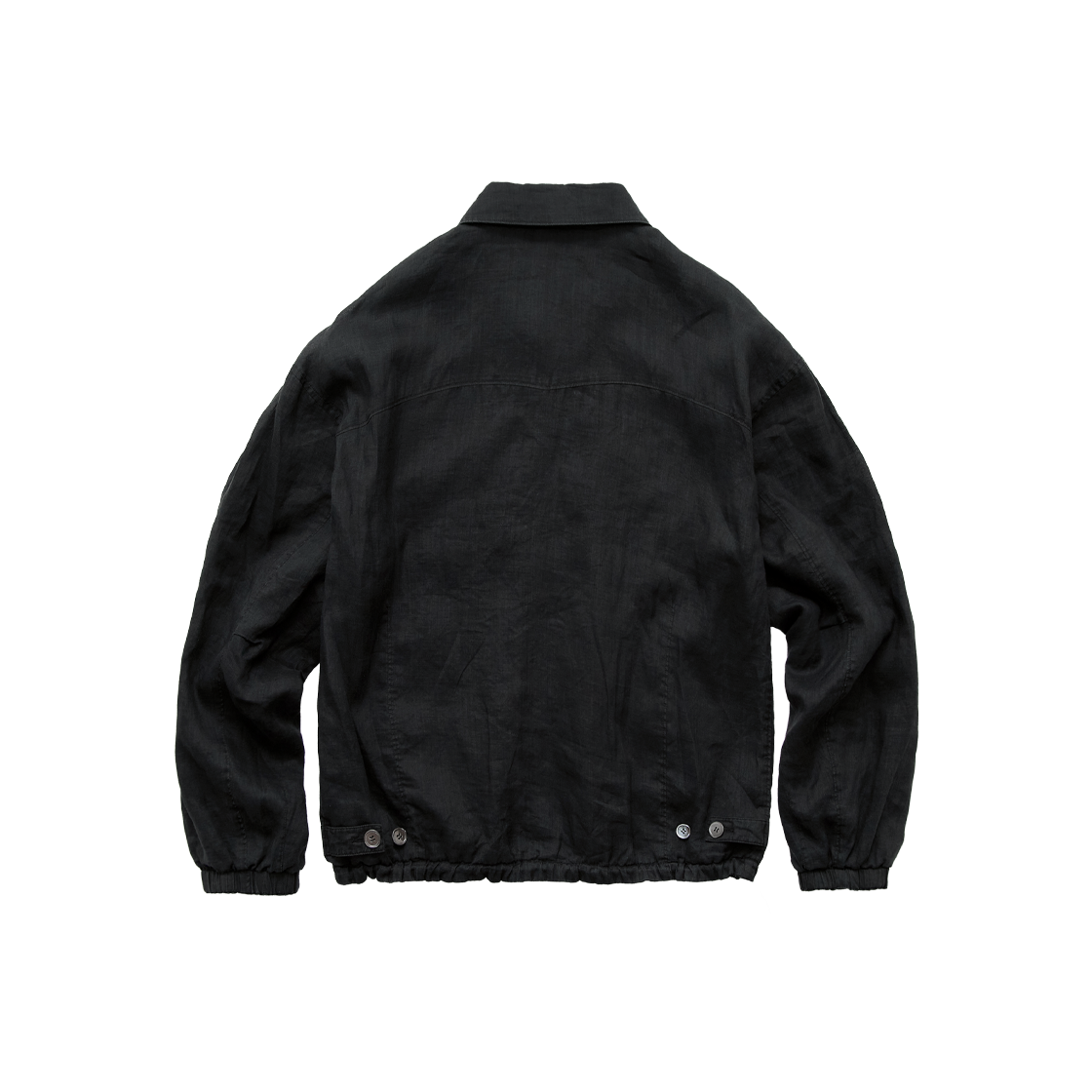 폴리테루 리버시블 블루종 라미 & 체크 002 블랙 체크 + 차콜(Polyteru Reversible Blouson Ramie & Check 002 Black Check + Charcoal) - 4