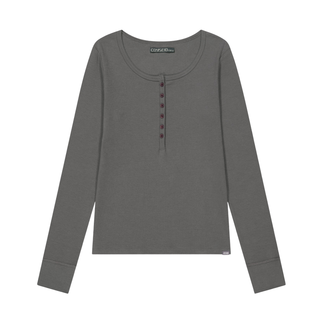 코이세이오 038 버튼 롱 슬리브 그레이