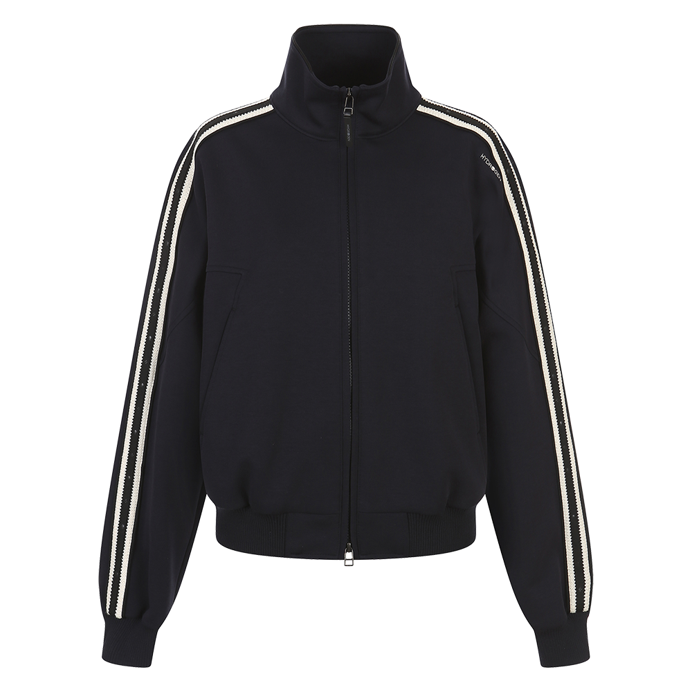 하이드로겐 여성 테이프 배색 트랙자켓 네이비(HYDROGEN Women’s Taped Color-Block Track Jacket Navy)