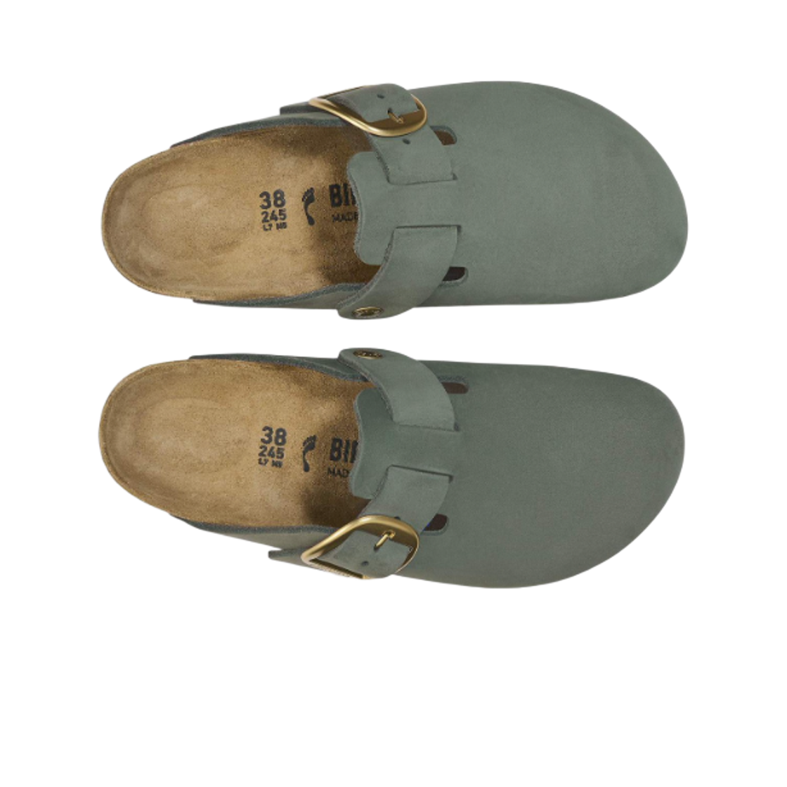 버켄스탁 보스턴 빅 버클 누벅 레더 타임 - 내로우(Birkenstock Boston Big Buckle Nubuck Leather Thyme - Narrow) - 2