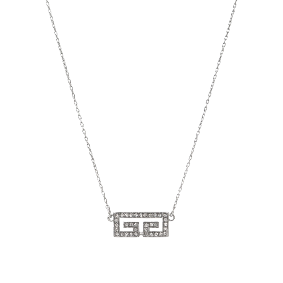 IT9VN5JQCK4O Givenchy Cubic GG Silver Necklace A-B49669